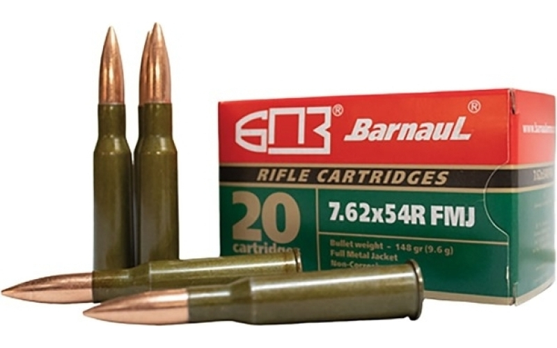 Barnaul Ammunition 7.62x54r 148gr full metal jacket 20/box